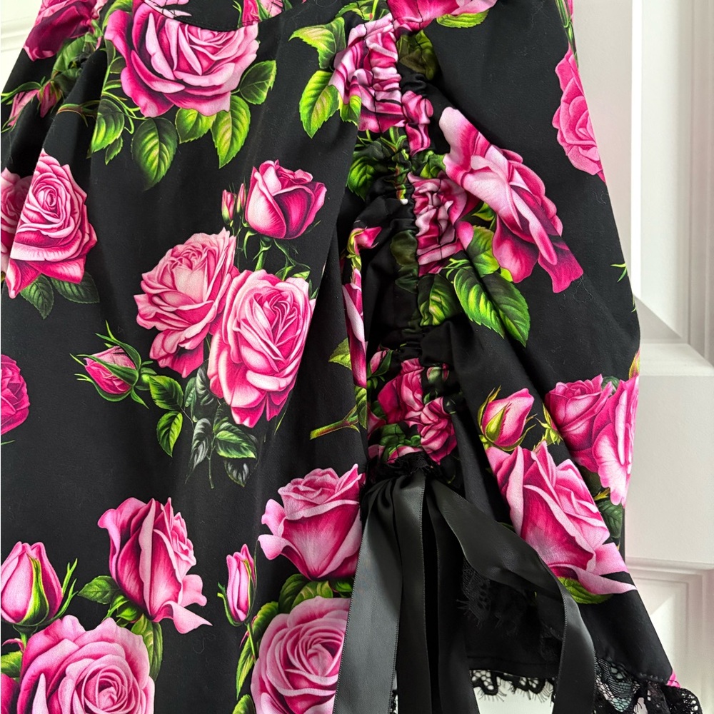 Sugar Thrillz Black & Pink Floral Mini Dress - Picture 14 of 15